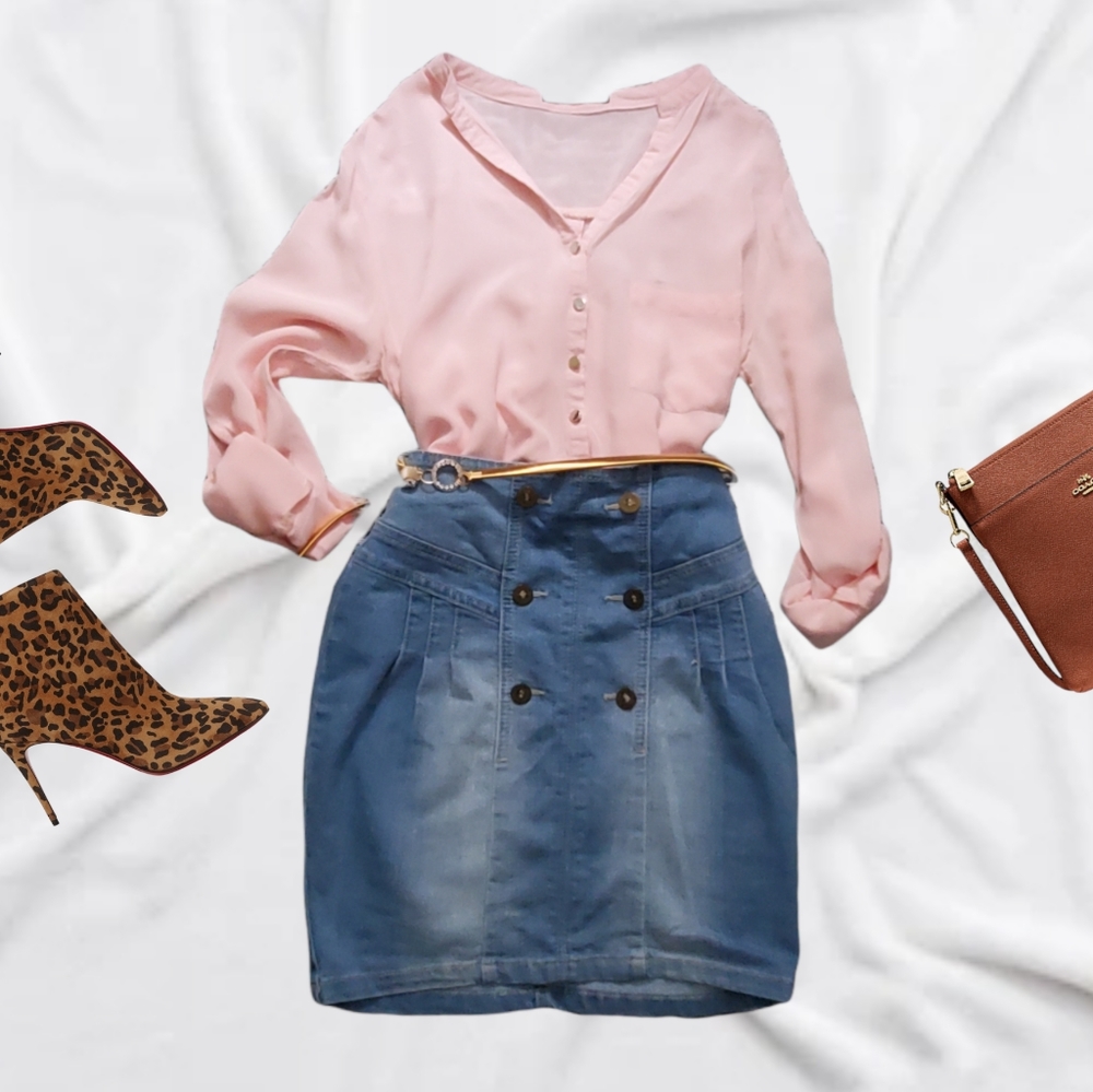 Super Soft Blush Rayon Blouse- XS